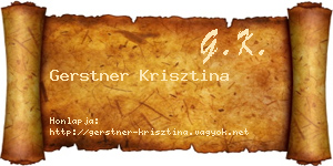 Gerstner Krisztina névjegykártya
